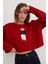 Ayıcık Nakışlı Oversize Crop Kazak 6