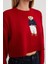 Ayıcık Nakışlı Oversize Crop Kazak 7