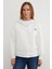 3 Iplik Kalp Nakışlı Yarım Fermuarlı Sweatshirt 2