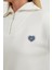 3 Iplik Kalp Nakışlı Yarım Fermuarlı Sweatshirt 7