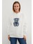 3 Iplik Ayıcık Nakışlı Oversize Kapüşonlu Sweatshirt 3