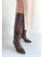Zelya Kahverengi Cilt Topuklu Çizme 2