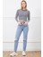 Yüksek Bel Yırtmaçlı Mom Jean Pantolon 2