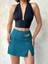 Zincirli Şort Etek Petrol Yeşili S24676 1