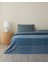 Textured Grid Kolay Ütülenir Tek Kişilik Nevresim Takımı 160X220 cm Lacivert 1