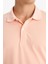 %100 Pamuk Regular Fit Polo Yaka Kısa Kollu Basic Düz Pike Kumaş Tişört C1293AX25SP 5