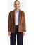 Afra x DeFacto Regular Fit Ceket Yaka Süet Blazer Ceket E7236AX25AU 3