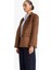 Afra x DeFacto Regular Fit Ceket Yaka Süet Blazer Ceket E7236AX25AU 4