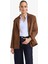 Afra x DeFacto Regular Fit Ceket Yaka Süet Blazer Ceket E7236AX25AU 5