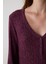 Bordo Cozy Time V Yaka Uzun Kollu Pijama Takımı 3