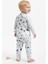 2’li Takım Rahat Uyku Seti Sevimli Ay Yıldız ve Bulut Desenli Unisex Bebek Pijama Takımı 9-12 Ay 2