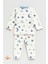 2’li Takım Rahat Uyku Seti Sevimli Ay Yıldız ve Bulut Desenli Unisex Bebek Pijama Takımı 9-12 Ay 4