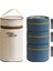 Taşınabilir Thermos 304 Paslanmaz Çelik Yalıtımlı Öğle Yemeği Kutusu Sızdır Köplü Kova Öğrenci Öğle Yemeği Kutusu Çok Katmanlı Yuvarlak Bento Kutusu (Yurt Dışından) 1