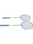 1 Çift Badminton Raketi Seti 3 Naylon Raketle 2 Oyuncu Badminton Seti Taşıma Çantası ile Spor Eğitimi Için Eğlence Mavi (Yurt Dışından) 4