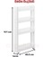 Slim Raf 4 Katlı Çok Amaçlı Tekerlekli Organizer Mutfak Rafı Banyo Düzenleyicisi (Beyaz) 3