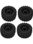 4 Adet Rc Canavar Kamyon Lastikleri Siyah Ka Plastik 12MM Hex Rc Aksesuarları Redcat Hpı Hsp 1/10 (Yurt Dışından) 5
