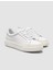 %100 Hakiki Deri Beyaz Kadın Sneaker 2