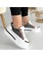 Lawin Beyaz Cilt Siyah Simli Bağcıklı Spor Ayakkabı 4