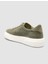 %100 Hakiki Deri Yeşil Kadın Sneaker 5