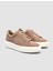 %100 Hakiki Deri Krem Kadın Sneaker 2