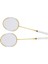 2 Oyuncu Badminton Seti Düşük Titreşim Güçlü Esneklik Demir Alaşımlı Badminton Raketleri Seti 3 Naylon Raketle Taşıma Çantası Sarı (Yurt Dışından) 2