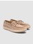 %100 Hakiki Deri Kremsüet Kadın Loafer 2