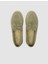 %100 Hakiki Deri Yeşil Süet Kadın Loafer 4