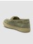 %100 Hakiki Deri Yeşil Süet Kadın Loafer 5