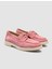 %100 Hakiki Deri Pudra Ip Detaylı Süet Kadın Loafer 2