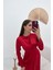 Eyesof Kırmızı Saten Uzun Elbise 6