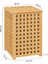 Bambu Çamaşır Sepeti 58X40 cm Kulplu Taşınabilir Bezli DB-0042 5
