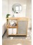 Bambu 3 Raflı Kumaş Sepetli Banyo Düzenleyici Kirli Çamaşır Sepeti DB-0046 2