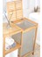 Bambu 3 Raflı Kumaş Sepetli Banyo Düzenleyici Kirli Çamaşır Sepeti DB-0046 4