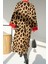 Eyesof Uzun Leopar Hırka - Camel-Kırmızı 4