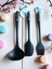 Silikon Spatula Fırça ve Kepçe Set 27 cm Siyah Renk 1