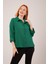 Eyesof Kol Katlama Detaylı Zümrüt Yeşili Gömlek 8