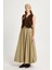 Kadın Haki Lastikli Uzun Astarlı Balon Etek 29004 1