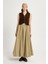 Kadın Haki Lastikli Uzun Astarlı Balon Etek 29004 3