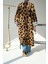 Eyesof Uzun Leopar Hırka - Camel-Mavi 2