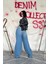 Eyesof Mavi Geniş Paça Jeans Pantolon 7