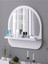 Raflı Oval 45 cm Koridor Dresuar Konsol Duvar Salon Banyo Ofis Çocuk Yatak Oda Raflı Aynası 1