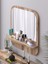 Raflı Kare 58 cm Koridor Dresuar Konsol Duvar Salon Banyo Ofis Çocuk Yatak Oda Raflı Aynası 3