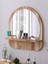 Raflı Oval 45 cm Koridor Dresuar Konsol Duvar Salon Banyo Ofis Çocuk Yatak Oda Raflı Aynası 1