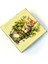 3858 El Yapımı Nostaljik Retro Kedi Baskılı Kare Ahşap Dekoratif Saklama / Takı Kutusu - Yeşil 1