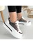 Lawin Beyaz Cilt Siyah Simli Bağcıklı Spor Ayakkabı 4