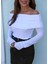 Ekru Madonna Yaka Drape Detay Bluz 1