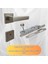 Lusso Inox Kare Rozetli Oda Kapı Kolu ve 40X23MM Saten Oda Gömme Kilit Set 6