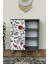 3 Raflı Tek Kapak Floral Çok Amaçlı Dolabı Mutfak Kiler Banyo Balkon Erzak Dolabı 3