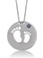 925 Ayar Gümüş Anne Bebek Ayak Izi Kadın Gümüş Kolye (BC-6F7E4A) 1
