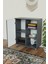3 Raflı Tek Kapak Twisted Lines Çok Amaçlı Dolabı Mutfak Kiler Banyo Balkon Erzak Dolabı 2